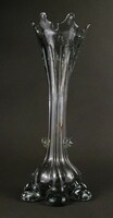 1Q784 antique crown blown Murano glass vase 27 cm