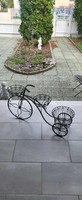 Kovácsolt vas kerti bicikli virágtartó