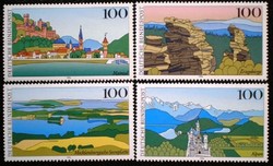 N1742-5 / Germany 1994 landscapes stamp set postal clean