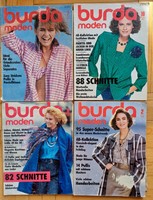 4 db BURDA magazin a 80-as évekből