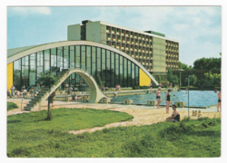 Hajdúszoboszló SZOT Béke Gyógyfürdő strandja - régi képeslap