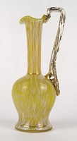 1Q776 Antique Franz Welz Colored Fused Karlsbad Glass Carafe 20.5 cm