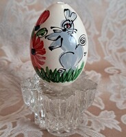 Bunny male egg, Easter wooden egg (m4535)