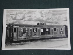 Postcard, St. Stephen's jubilee year, the traveling saint right, golden train, 1938