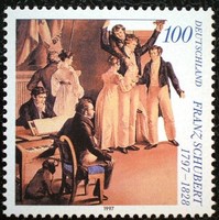 N1895 / Germany 1997 Franz Schubert stamp postal clerk