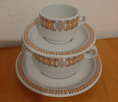 Alföldi terracotta pattern p buda-penta (first logo: 1983-1992) hotel hotel soup and coffee cup