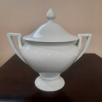 Huge white Herend porcelain soup bowl