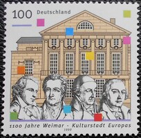 N2028 / Germany 1999 1100 year old weimar stamp postal clerk