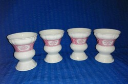 Retró Heinrich W. Németország porcelán serleg  RUDESHEIM RHEIN ANNO 1860 4 db egyben (A2)