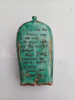 Inscribed folk earthenware bottle in sealed condition