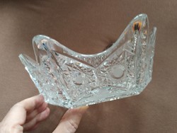 Star (crown) shaped lead crystal bowl