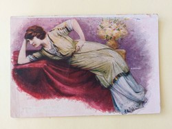 Old postcard a. Lady Ehmann