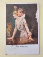 Old postcard 1914 m. Work