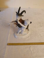 GDR goat-braking boy/putto porcelain