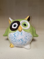 Green ceramic owl
