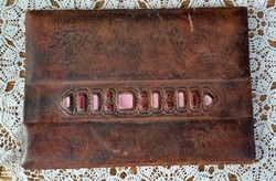Leather folder with ceramic decorative insert Bulgarian