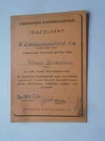 D202004 trade union audience organizer card - Budapest 1959 ix apartment maintenance no.