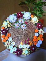 Floral door decoration, door knocker, indoor decoration / circle diameter 19cm