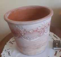 Ceramic flower pot, basket. 18 X 20 cm
