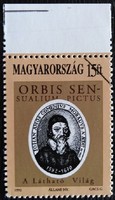 M4140sz / 1992 Comenius bélyeg postatiszta mintabélyeg ívszéli