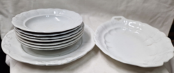 Régi Zsolnay pajzspecsétes inda mintás porcelán tányérok és tálak egyben eladók