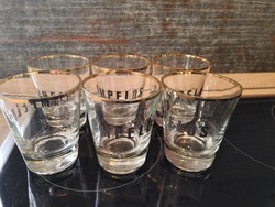 Retro ampelos vermouth glass set with gilded rim