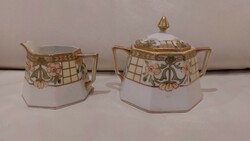 Nippon porcelain pourer and sugar bowl