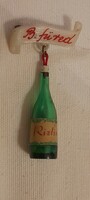 Badge Balaton souvenir Balatonfüred Riesling bottle 5cm retro