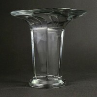 1Q930 Hibátlan art deco üveg váza 10.5 cm