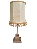 Copper-marble table lamp