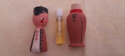 Bulgarian rose perfume in a wooden boy dressed in folk costume 3x12cm