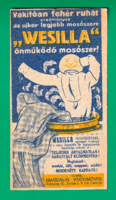 WESILLA – önműködő mosószer – Magdalin Vegyiművek számolócédula - 1925