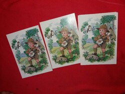 Antique scout postcard reprint repro 3 pieces in one according to the pictures 2.