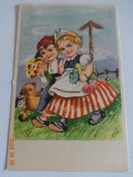 Old graphic postmark greeting card