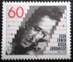 N1247 / Germany 1985 egon erwin kisch stamp postal clerk