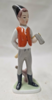 Hollóházi Favágó fiú porcelán figura hibátlan állapotban 15,5 cm