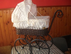 Retro toy pram gift with doll 80 and 55 cm!