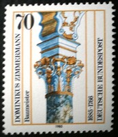 N1251 / Germany 1985 dominic zimmermann stamp postal clerk