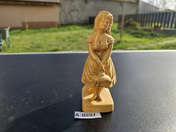 A0597 Ukrainian Wicker Woman Candle Holder 14 cm