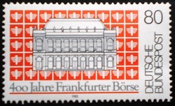 N1257 / Germany 1985 Frankfurt Stock Exchange stamp postmark