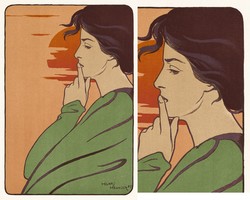 L'Heure du silence A csend órája (1897) Henri Georges J. I. Meunier. Nyomat, poszter, illusztráció