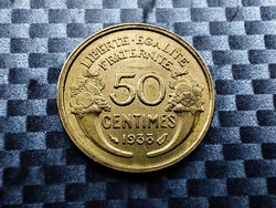 Franciaország 50 centime, 1938