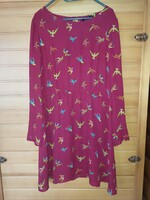 Birdy burgundy flowy lined dress. Xl/xxl. Bust: 56cm.