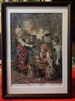 Wonderful, marked etching, renovated, in a new frame (k.M. 23.5 X 32.5)