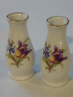 2 small antique raven house vases, 5 cm