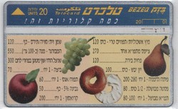 Külföldi telefonkártya 0537 Izrael