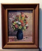 Classic flower still life in its own frame (km. 25.5 X 30.5, Oil)