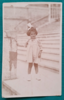 Old foreign photo, postcard, cute little girl