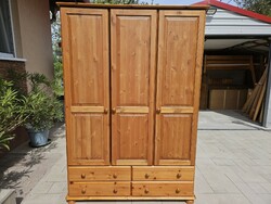 Stained Ikea wardrobe for sale in good condition.