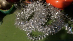 2 x 180 cm very retro, short-strand, twisted Christmas garland / boa, together, in good condition.